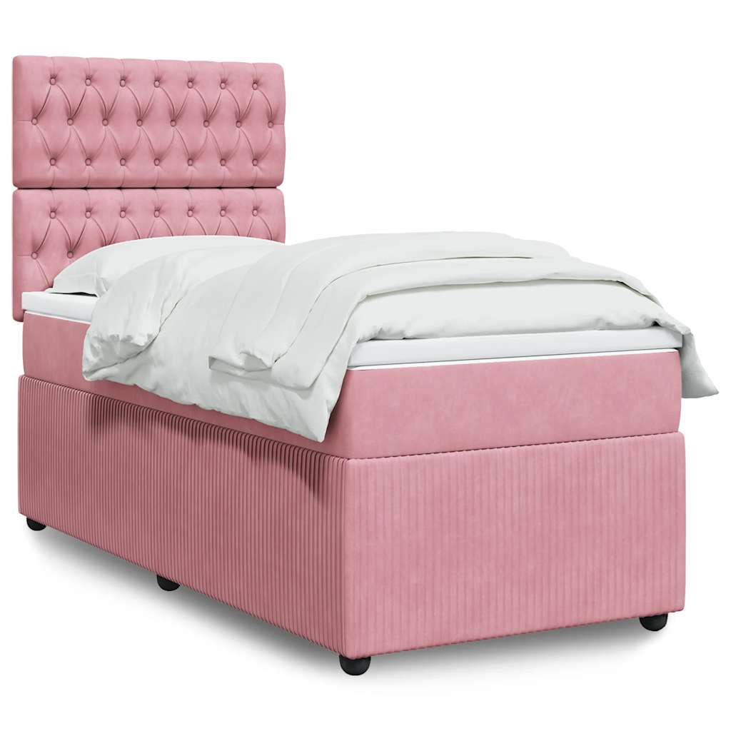 Boxspringbett Mit Matratze Samt Rosa
