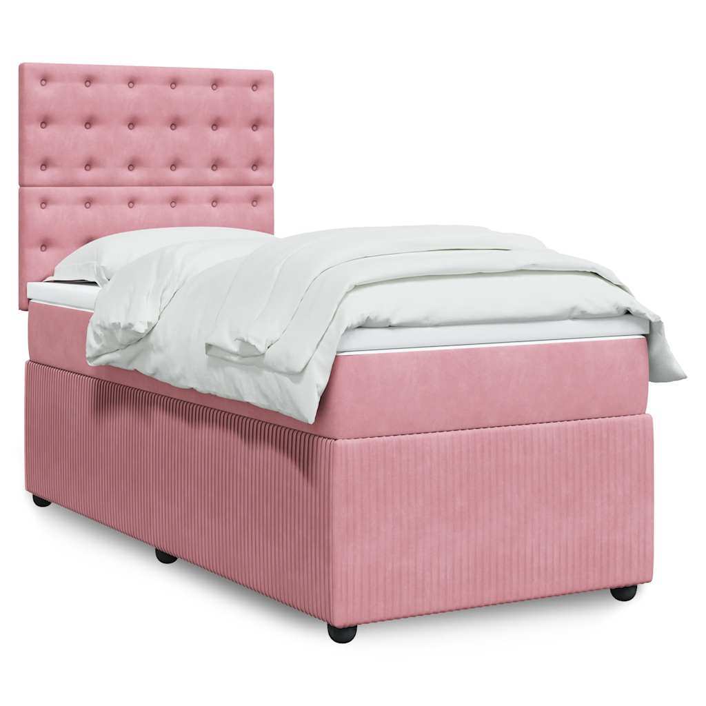 Boxspringbett Mit Matratze Samt Rosa