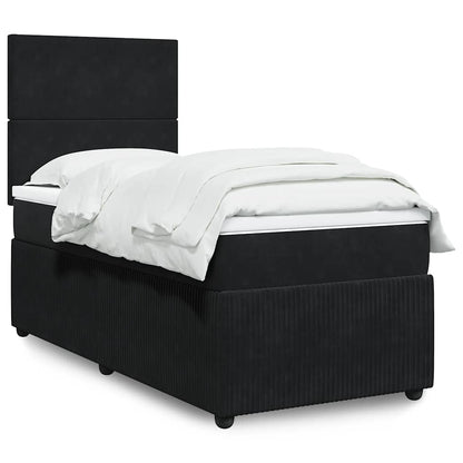 Boxspringbett Mit Matratze Samt Schwarz