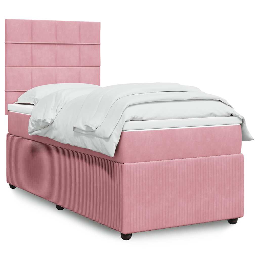 Boxspringbett Mit Matratze Samt Rosa