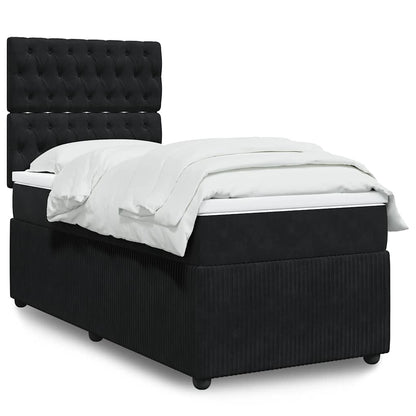 Boxspringbett Mit Matratze Samt Schwarz