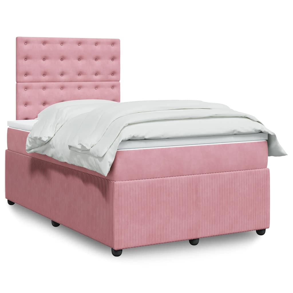 Boxspringbett Mit Matratze Samt Rosa