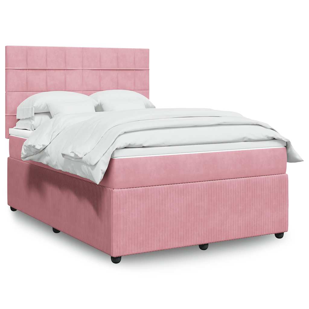 Boxspringbett Mit Matratze Samt Rosa