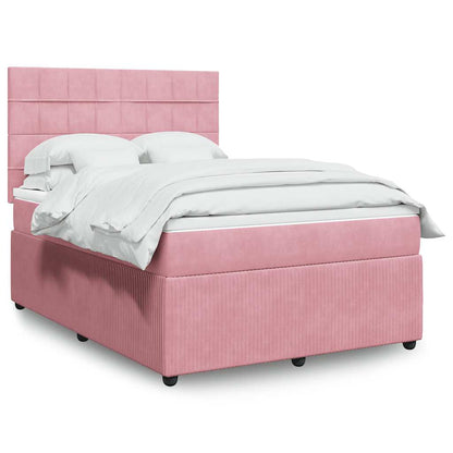 Boxspringbett Mit Matratze Samt Rosa