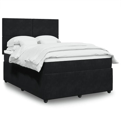 Boxspringbett Mit Matratze Samt Schwarz