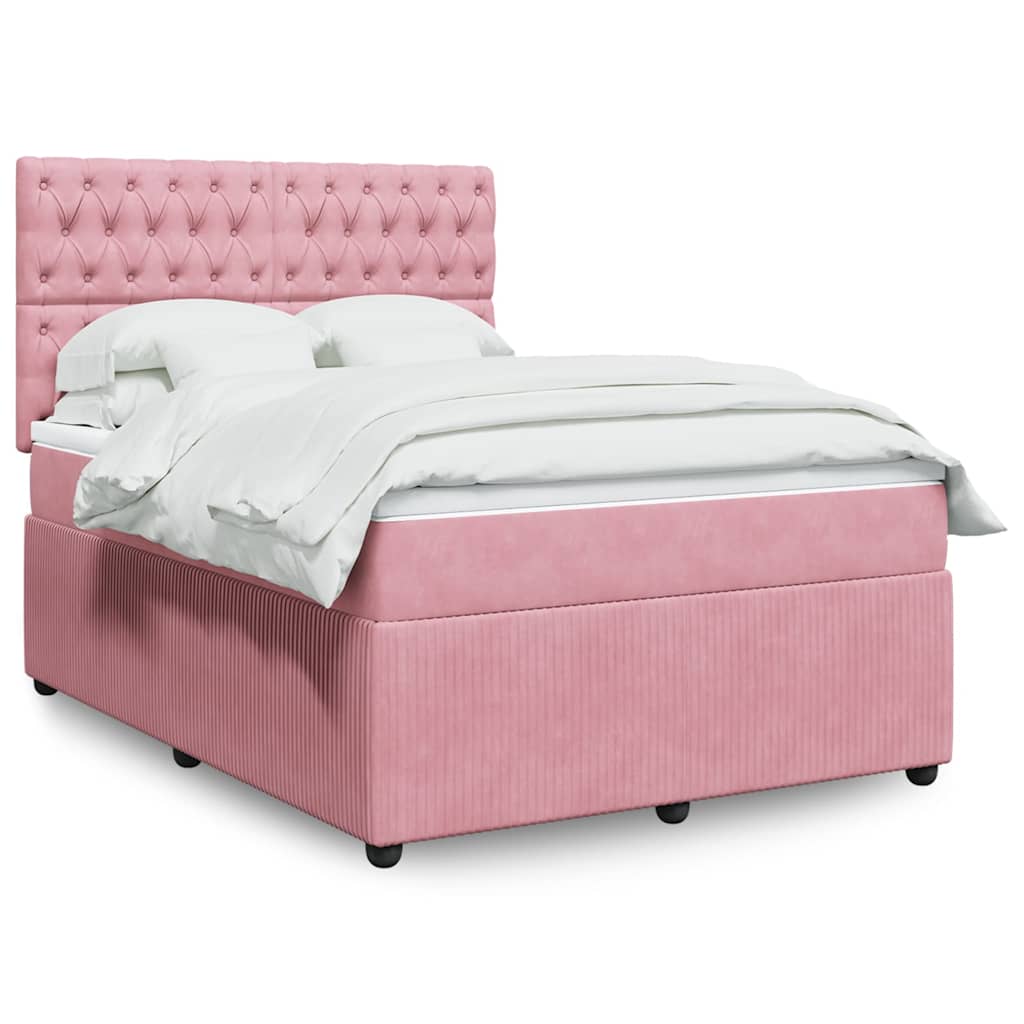 Boxspringbett Mit Matratze Samt Rosa