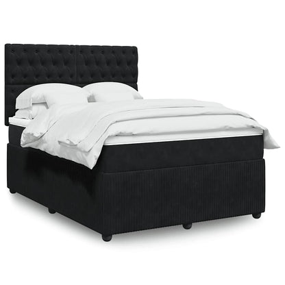 Boxspringbett Mit Matratze Samt Schwarz