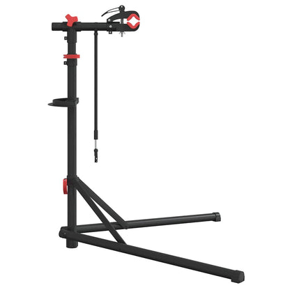 Fahrrad-Montageständer Klappbar Verstellbar 92-152 Cm Rot Stahl