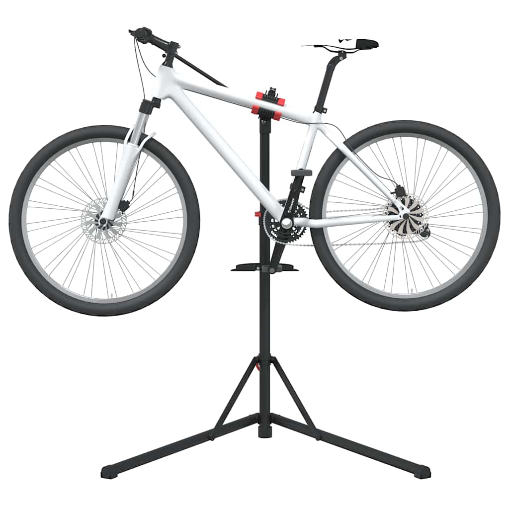 Fahrrad-Montageständer Klappbar Verstellbar 92-152 Cm Rot Stahl
