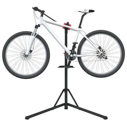 Fahrrad-Montageständer Klappbar Verstellbar 92-152 Cm Rot Stahl