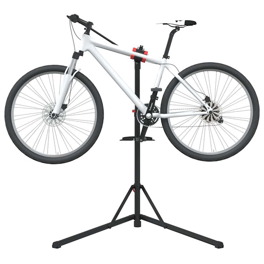 Fahrrad-Montageständer Klappbar Verstellbar 92-152 Cm Rot Stahl