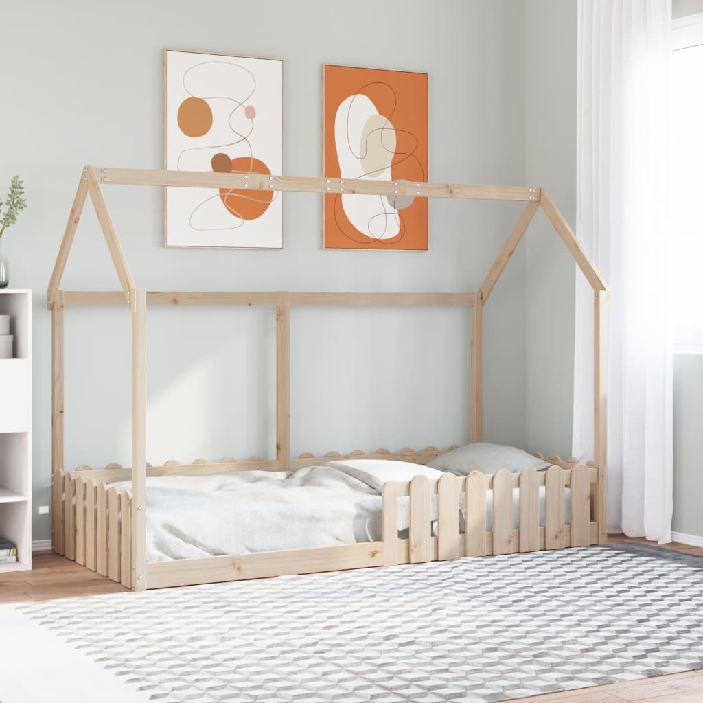 Kinderbett Hausbett Massivholz Kiefer