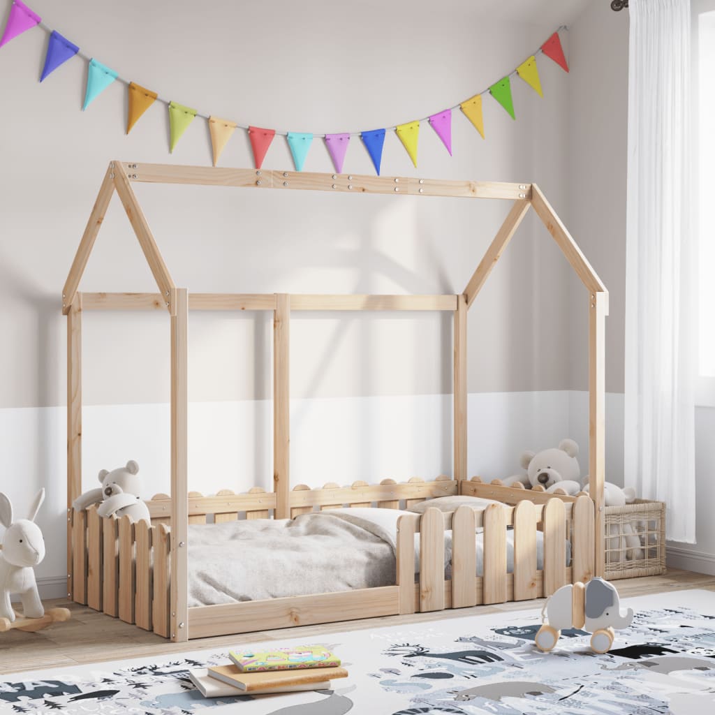 Kinderbett Hausbett Massivholz Kiefer