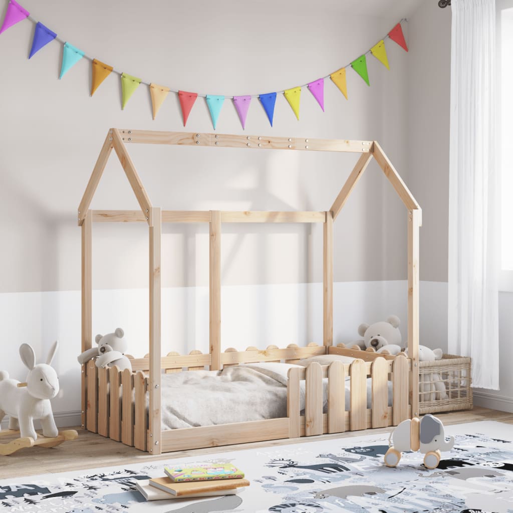 Kinderbett Hausbett Massivholz Kiefer