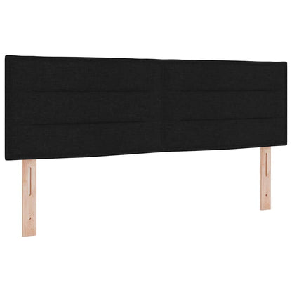 Boxspringbett Mit Matratze Schwarz 140 X 190 Cm Stoff Dunkelgrau