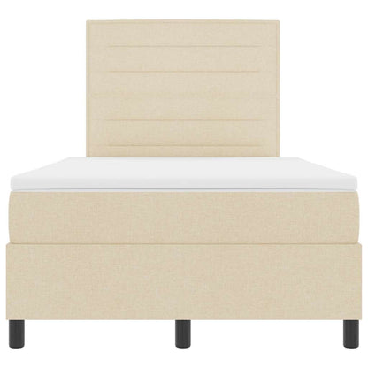 Boxspringbett Mit Matratze Creme 120 X 190 Cm Stoff Taupe