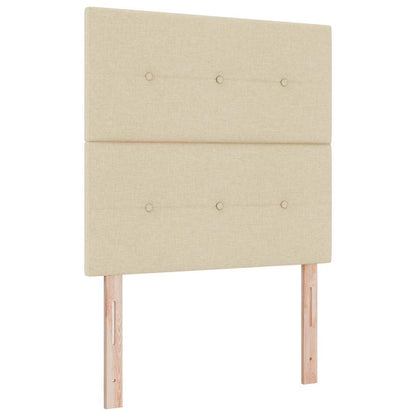 Boxspringbett Mit Matratze Creme 120 X 190 Cm Stoff Taupe