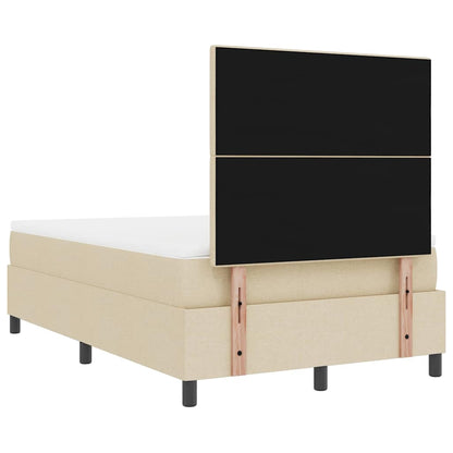 Boxspringbett Mit Matratze Creme 120 X 190 Cm Stoff Taupe