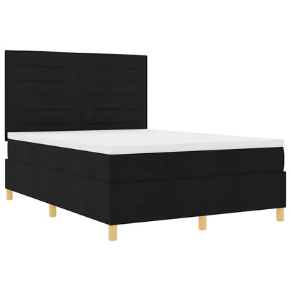 Boxspringbett Mit Kopfteil Schwarz 160 X 200 Cm Stoff Dunkelgrau