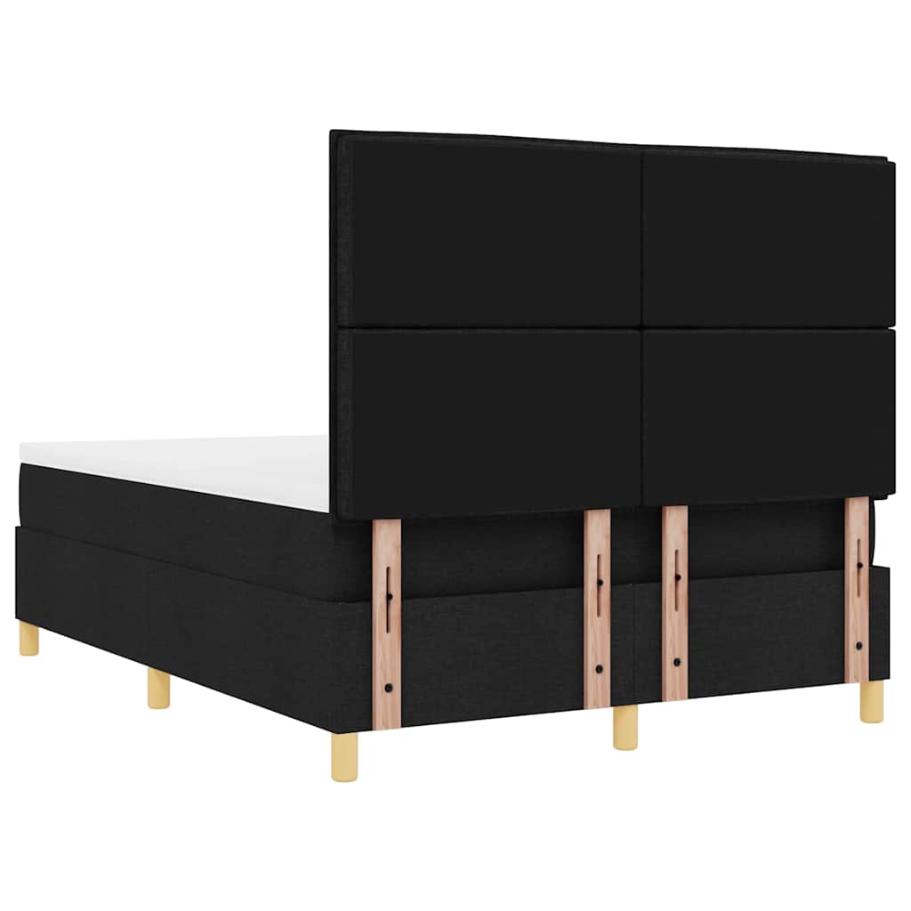 Boxspringbett Mit Kopfteil Schwarz 160 X 200 Cm Stoff Dunkelgrau