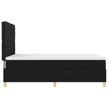 Boxspringbett Mit Kopfteil Schwarz 160 X 200 Cm Stoff Dunkelgrau