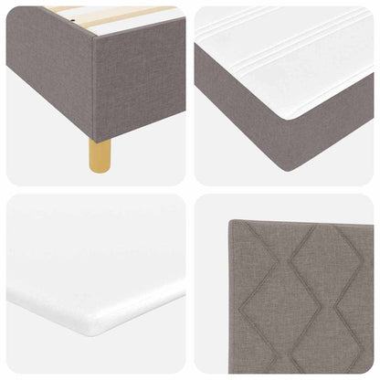 Boxspringbett Mit Kopfteil Taupe 140 X 200 Cm Stoff Dunkelbraun