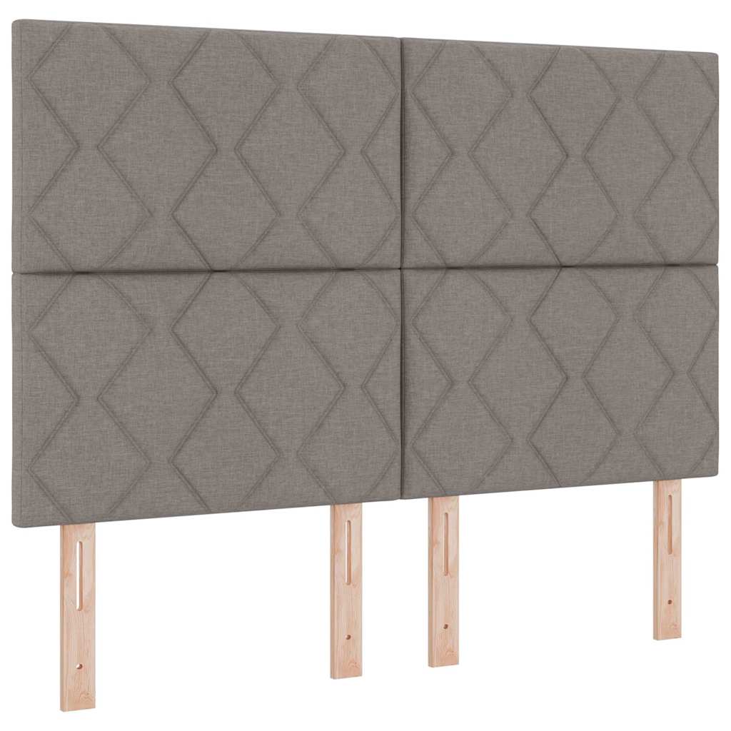 Boxspringbett Mit Kopfteil Taupe 140 X 200 Cm Stoff Dunkelbraun