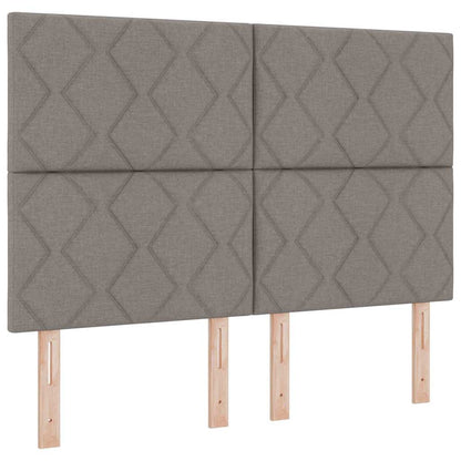 Boxspringbett Mit Kopfteil Taupe 140 X 200 Cm Stoff Dunkelbraun