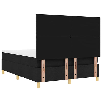 Boxspringbett Mit Kopfteil Schwarz 160 X 200 Cm Stoff Dunkelgrau