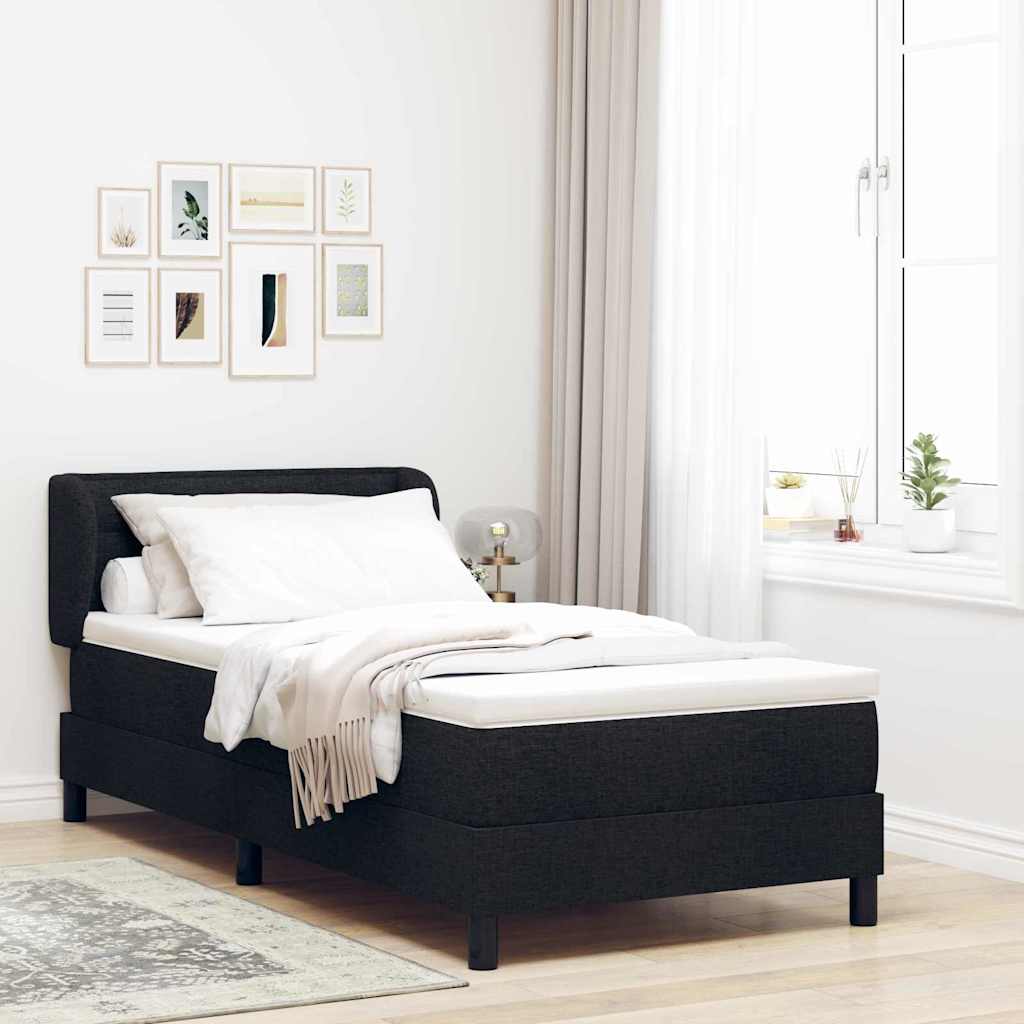 Boxspringbett Mit Matratze Stoff Schwarz