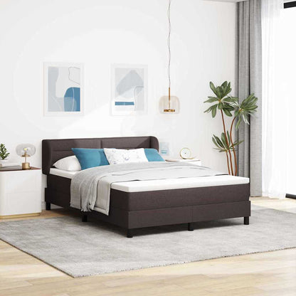 Boxspringbett Mit Matratze Stoff Dunkelbraun
