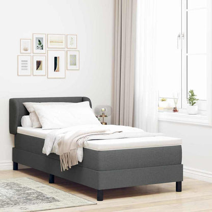 Boxspringbett Mit Matratze Stoff Dunkelgrau