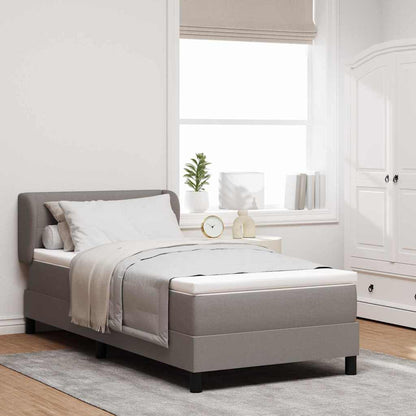 Boxspringbett Mit Matratze Stoff Taupe