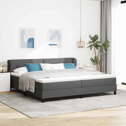 Boxspringbett Mit Matratze Stoff Dunkelgrau