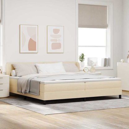Boxspringbett Mit Matratze Stoff Creme