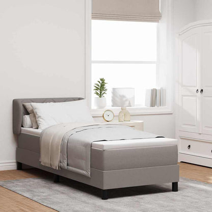Boxspringbett Mit Matratze Stoff Taupe