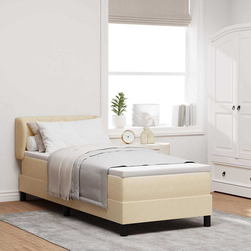 Boxspringbett Mit Matratze Stoff Creme
