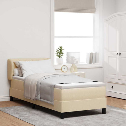 Boxspringbett Mit Matratze Stoff Creme