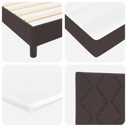 Boxspringbett Mit Matratze Dunkel Stoff Braun