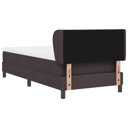 Boxspringbett Mit Matratze Dunkel Stoff Braun