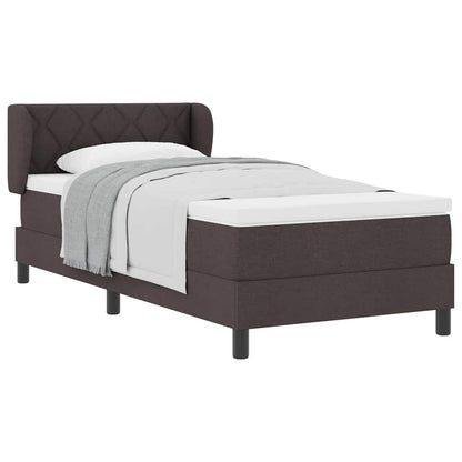 Boxspringbett Mit Matratze Dunkel Stoff Braun