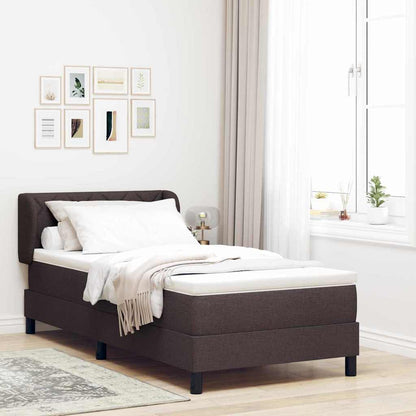Boxspringbett Mit Matratze Stoff Dunkelbraun