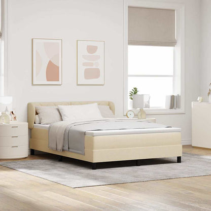 Boxspringbett Mit Matratze Stoff Creme