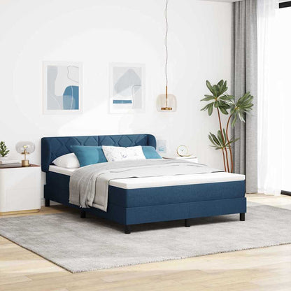 Boxspringbett Mit Matratze Stoff Blau