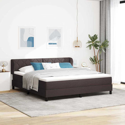 Boxspringbett Mit Matratze Stoff Dunkelbraun