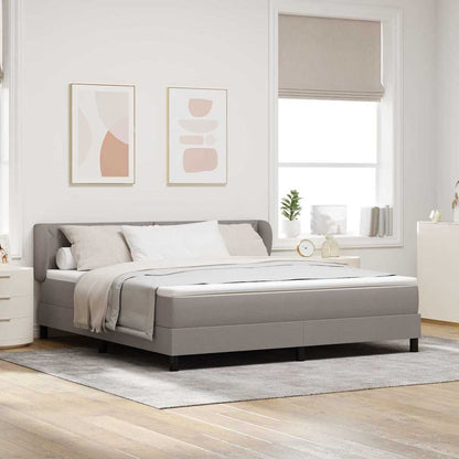 Boxspringbett Mit Matratze Stoff Taupe
