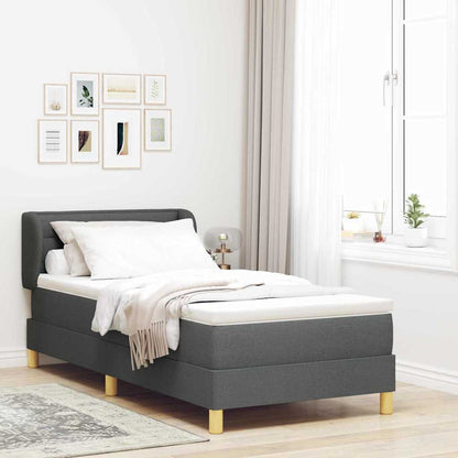 Boxspringbett Mit Matratze Stoff Dunkelgrau