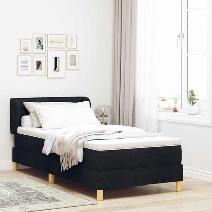 Boxspringbett Mit Matratze Stoff Schwarz