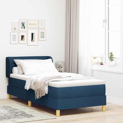 Boxspringbett Mit Matratze Stoff Blau