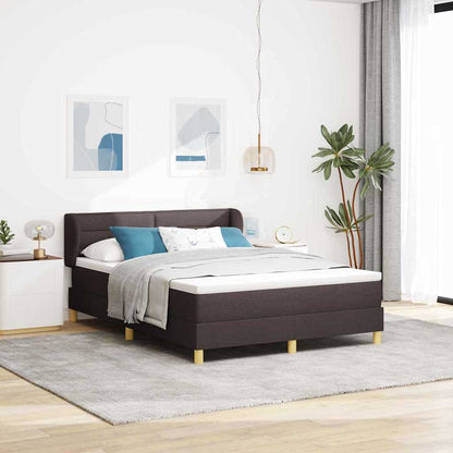 Boxspringbett Mit Matratze Stoff Dunkelbraun